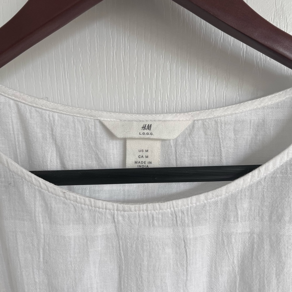NWOT H&M Linen Ruffle Dress - Picture 5 of 6